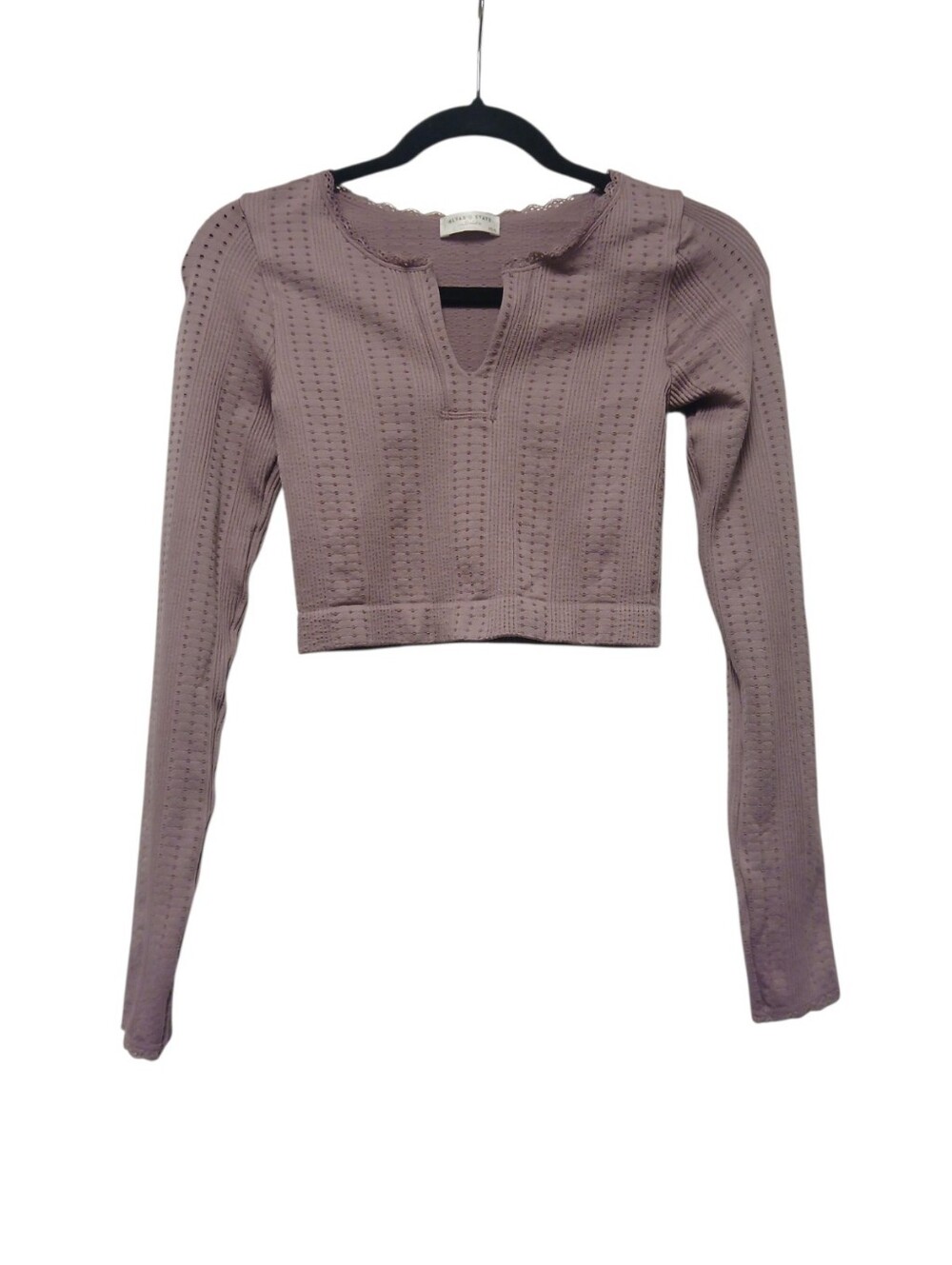 Altar'd State Intimates Dusty Rose/Mauve Ribbed Crop Top-Size XS/S